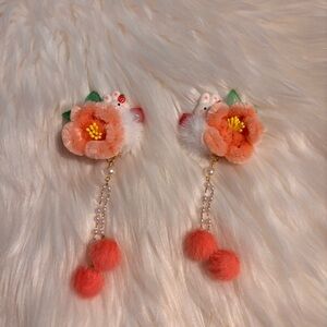 New Cute Bunny Flower Hair Clip